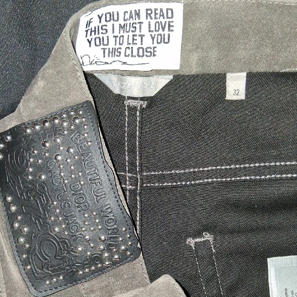 Dior X Cactus Jack Slim Jean With Flocked Velvet Worn 1x Read Dscript 32w Brown